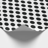 Big Polka Dots Wrapping Paper in zwart-wit Cadeaupapier (Hoek)