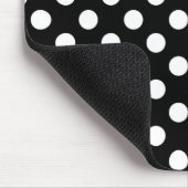 Big Polka Dots, zwarte en witte Muismat (Hoek)