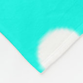 Big Polkadots Turquoise Blue Fleece Deken (Hoek)