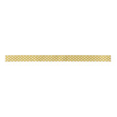 Big Polkadotted Design Gold Satijnen Lint (Voorkant)