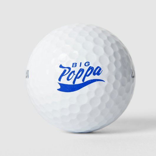 Big Poppa Dad Day Gift Golfballen (Voorkant)