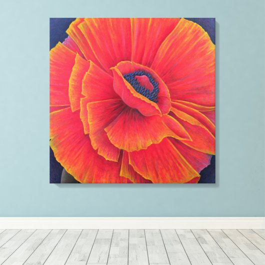 Big Poppy 2003 Canvas Afdruk (Insitu (Houten vloer))