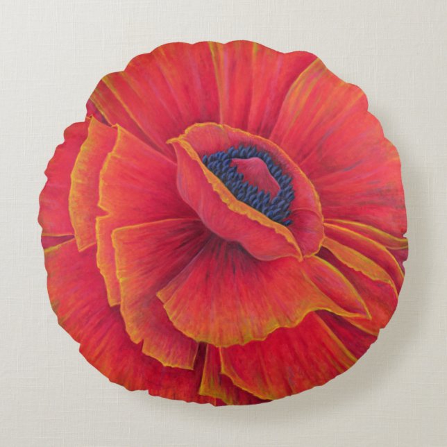 Big Poppy 2003 Rond Kussen (Voorkant)