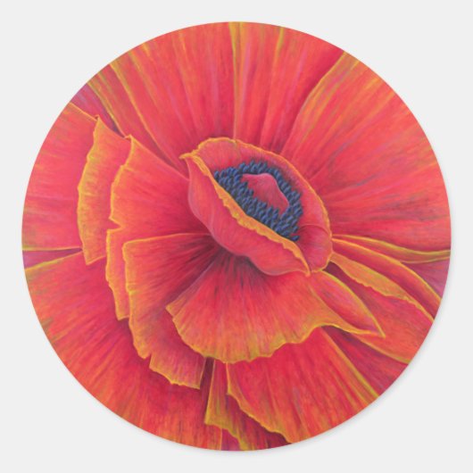 Big Poppy 2003 Ronde Sticker (Voorkant)