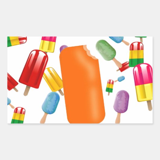 Big Popsicle Chaos by Ana Lopez Rechthoekige Sticker (Voorkant)