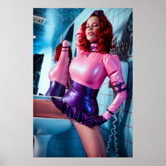 BIG-POSTER - pINK & BLUE LATEX - Bianca Beauchamp Poster