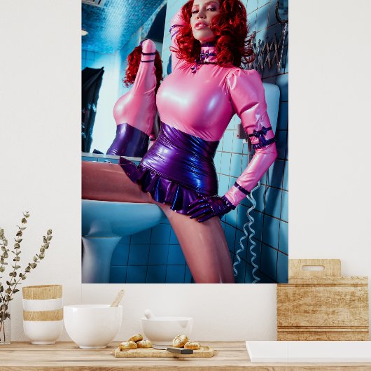 BIG-POSTER - pINK & BLUE LATEX - Bianca Beauchamp Poster (Keuken)