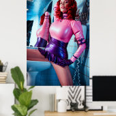 BIG-POSTER - pINK & BLUE LATEX - Bianca Beauchamp Poster (Thuiskantoor)