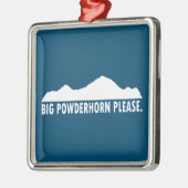 Big Powderhorn alsjeblieft Metalen Ornament (Links)