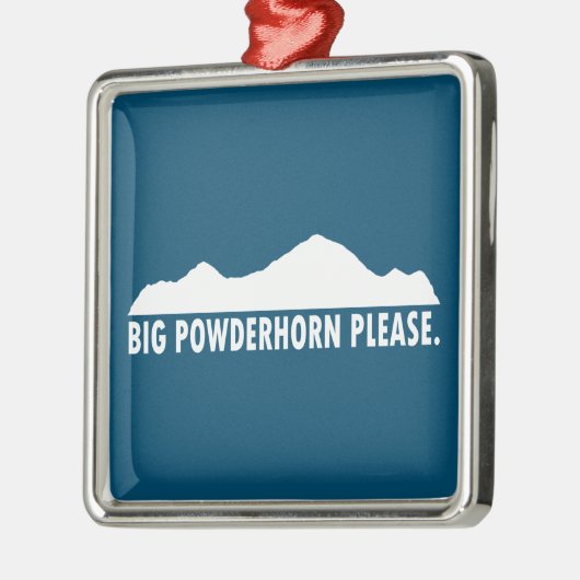 Big Powderhorn alsjeblieft Metalen Ornament (Links)