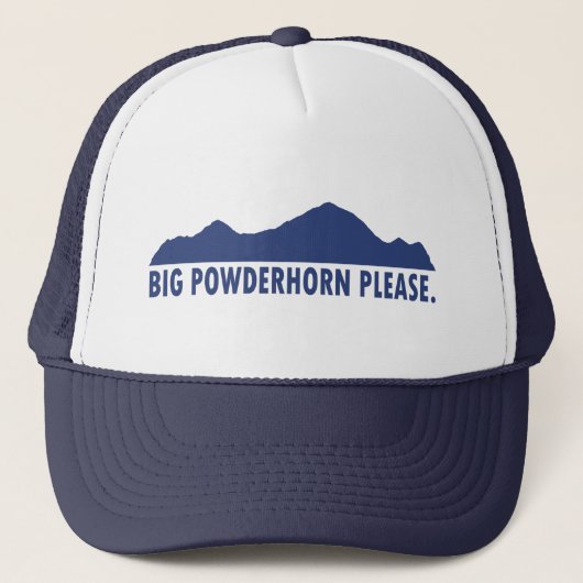 Big Powderhorn alsjeblieft Trucker Pet (Voorkant)