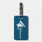 Big Powderhorn Mountain Michigan Snowboarder Bagagelabel (Achterkant verticaal)