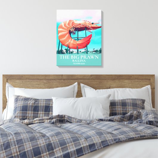 Big Prawn Australian icon reist print (Insitu (Slaapkamer))