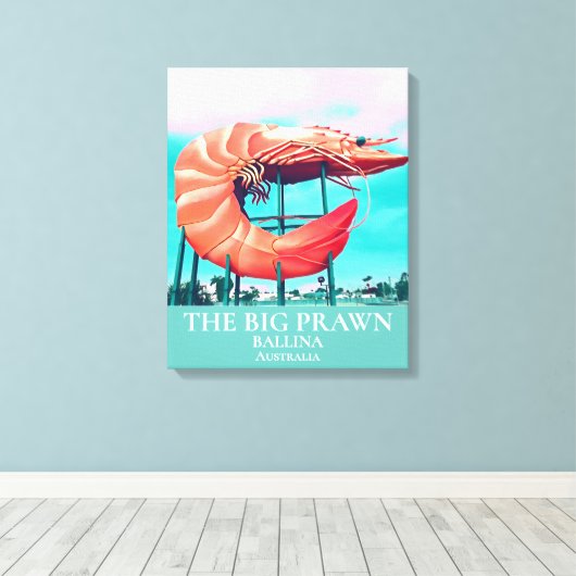 Big Prawn Australian icon reist print (Insitu (Houten vloer))