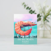 Big Prawn Travel Icon Australië Briefkaart (Staand voorkant)