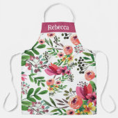 Big Pretty Floral Watercolor Pattern Personalised Schort (Voorkant)