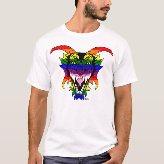 Big Pride Dragon's hoofd T-shirt (Voorkant)