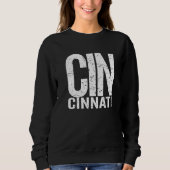 Big Print Cincinnati Ohio Cinci Proud Cincinnati Trui (Voorkant)