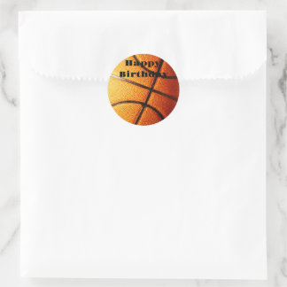 Big Psimpuls Oranje Basketbal, Verjaardag Ronde Sticker