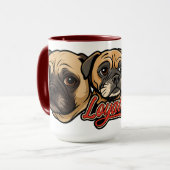 Big Pug Mug by Phil Elmore Mok (Voorkant links)