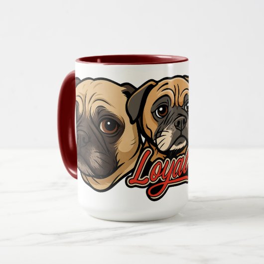 Big Pug Mug by Phil Elmore Mok (Voorkant links)
