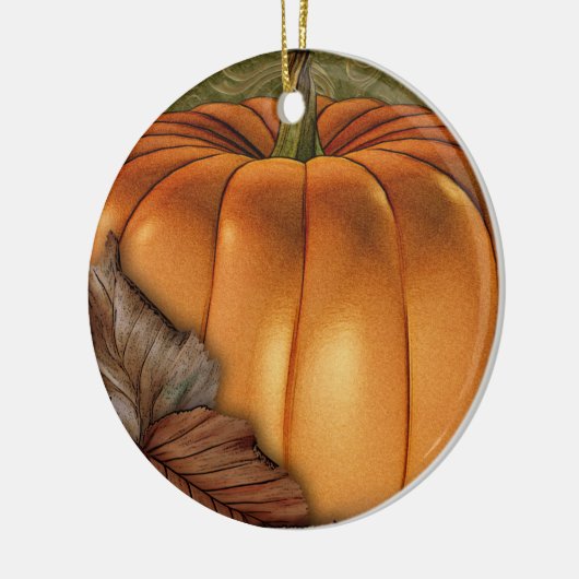 Big Pumpkin - Aangepaste versiering Keramisch Ornament (Links)