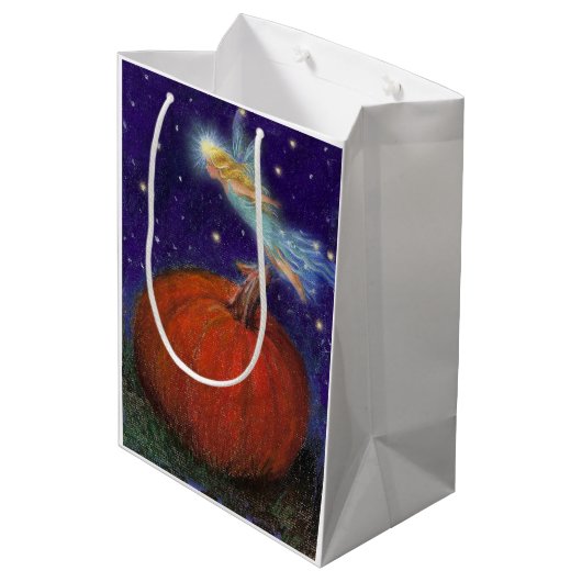 Big Pumpkin Fairy Custom Halloween Medium Cadeauzakje (Achterkant Gekanteld)