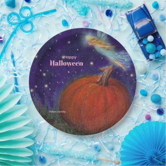 Big Pumpkin Fairy Custom Halloween Papieren Bordje (Feest)