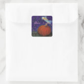 Big Pumpkin Fairy Custom Halloween Vierkante Sticker (Tas)