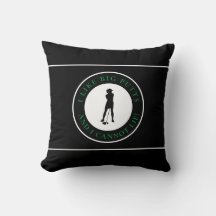 Big Putts Funny Lady Golfer Modern Black Green