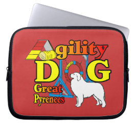 big_pyrenees_agility laptop sleeve