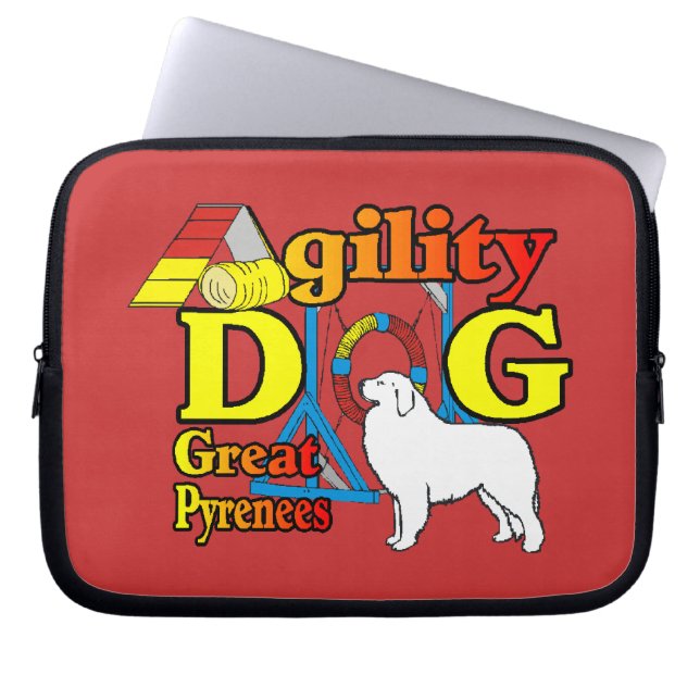 big_pyrenees_agility laptop sleeve (Voorkant)