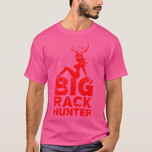 Big Rack Deer Hunter Shirt Funny Pro Hunters Gi (Voorkant)