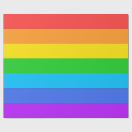 Big Rainbow Stripes Wrapping Paper Cadeaupapier (Vlak)