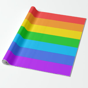 Big Rainbow Stripes Wrapping Paper Cadeaupapier