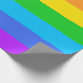 Big Rainbow Stripes Wrapping Paper Cadeaupapier (Hoek)