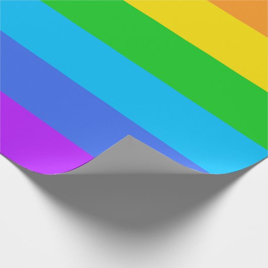 Big Rainbow Stripes Wrapping Paper Cadeaupapier (Hoek)