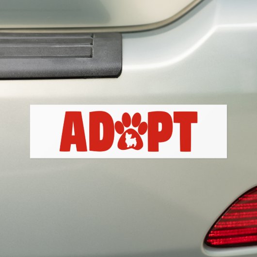 Big Red Adopt Bumpersticker (Op auto)
