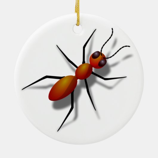Big Red Ant Keramisch Ornament (Achterkant)