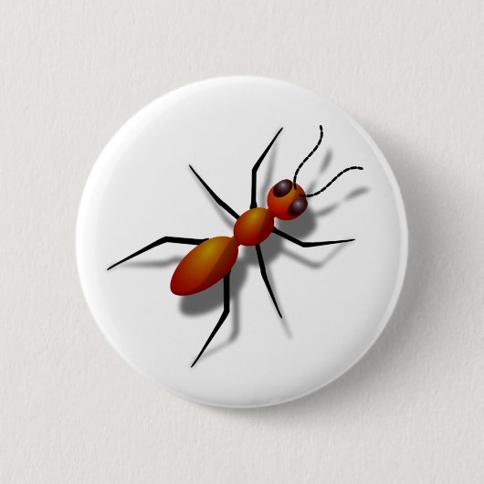 Big Red Ant Ronde Button 5,7 Cm (Voorkant)