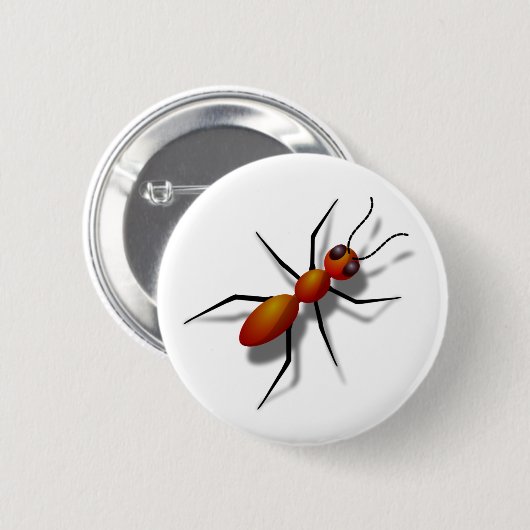 Big Red Ant Ronde Button 5,7 Cm (Voorkant /achterkant)