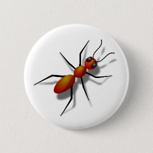 Big Red Ant Ronde Button 5,7 Cm