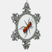 Big Red Ant Tin Sneeuwvlok Ornament (Links)
