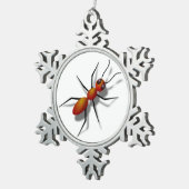 Big Red Ant Tin Sneeuwvlok Ornament (Rechts)