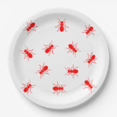Big Red Ants Funny Picnic Novelty Paper-Borden Papieren Bordje (Voorkant)