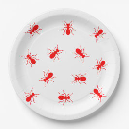 Big Red Ants Funny Picnic Novelty Paper-Borden Papieren Bordje