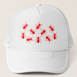Big Red Ants Swarm Funny Dames Trucker Pet