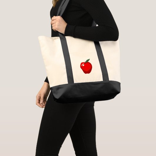 Big Red Apple Canvas tas (Voorkant (product))