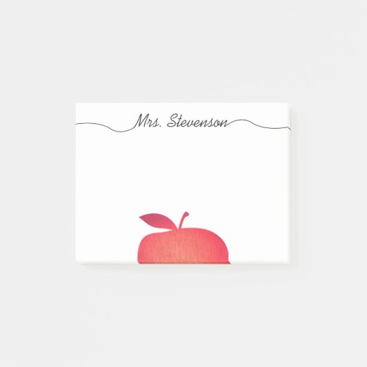 Big Red Apple Grade School Teacher's Post-it® Notes (Voorkant)