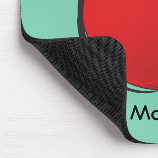 Big Red Apple op maat Muismat (Hoek)